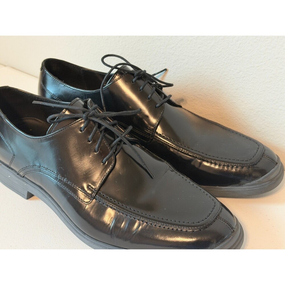 Cole Haan Mens Size 10 Air Stylar Split Ox Black Leather C10697 Dress Shoes